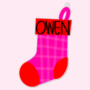 Pink Stocking Personalized Ornament