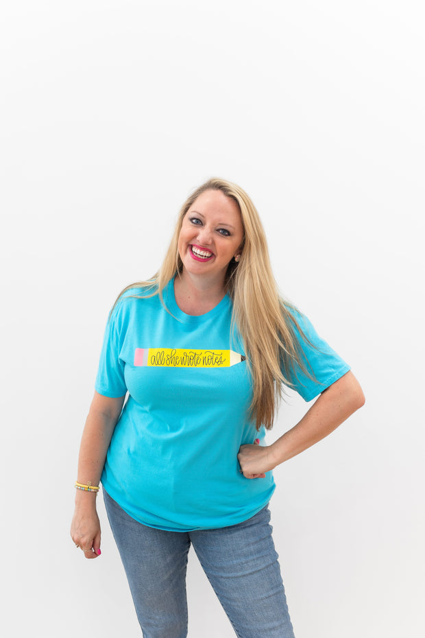 T-Shirt - Blue Pencil Short Sleeve
