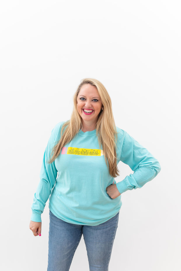 T-Shirt - Mint Pencil Long Sleeve