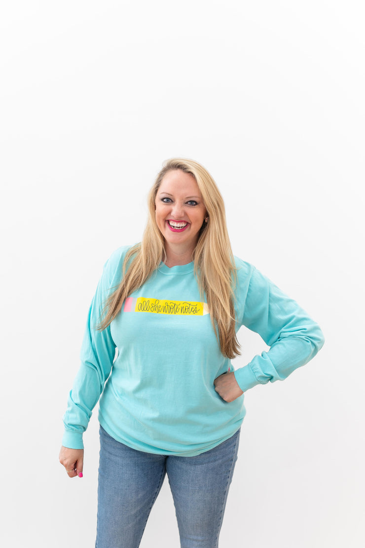 T-Shirt - Mint Pencil Long Sleeve