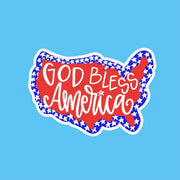 Sticker - God Bless America