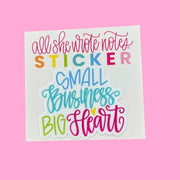 Sticker - Small Business Big Heart