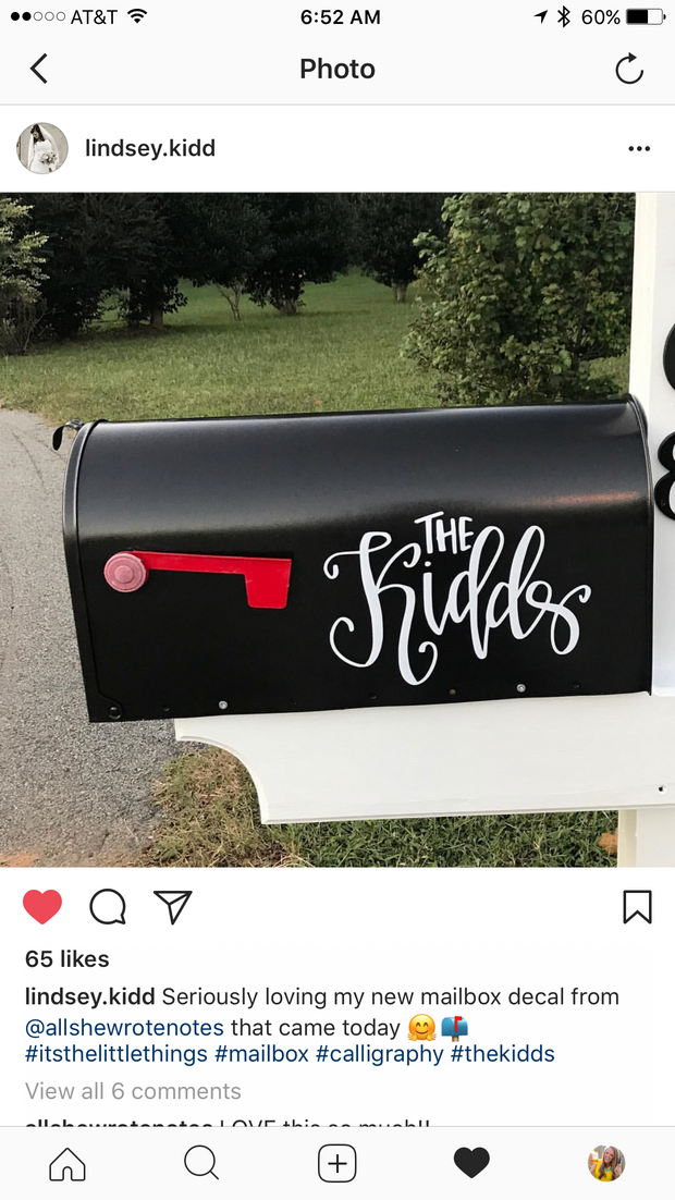 Mailbox Decal