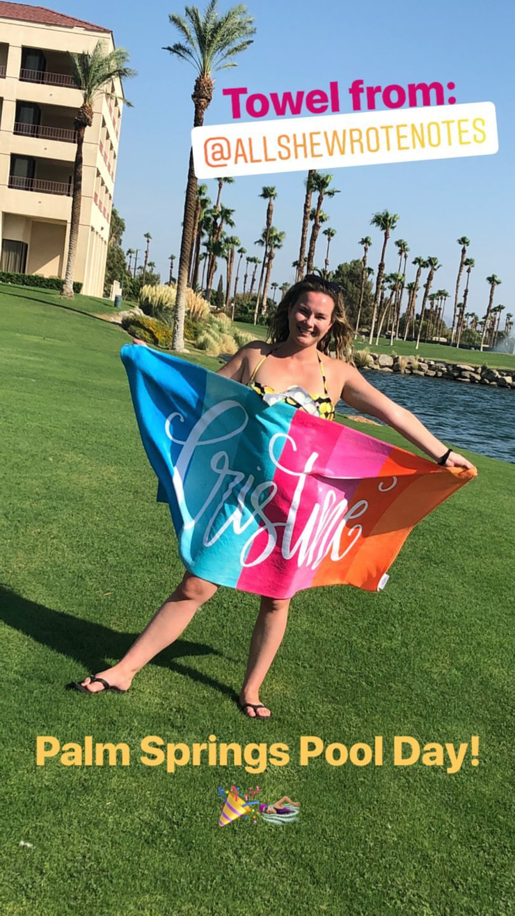 Beach Towel - Custom Name Personalized (6 Colorways)
