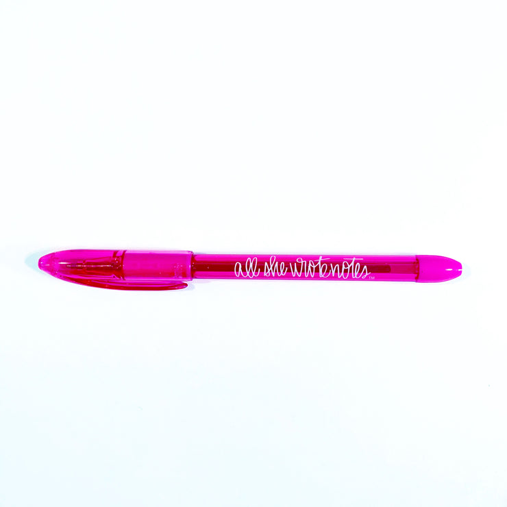 Pink Ink Pen – All She Wrote Notes