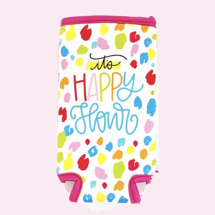 Tall + Slim Can Cooler - It's Happy Hour