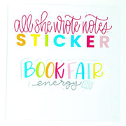 Sticker - Book Fair Energy
