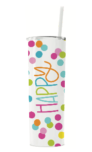 Tumbler - Skinny Stainless Happy (Confetti)