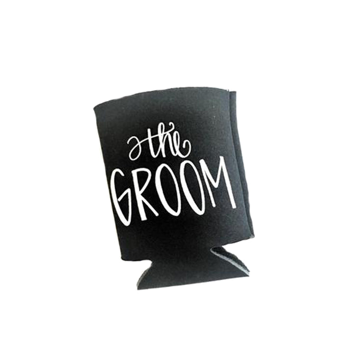 Bride and Groom Can Cooler Set