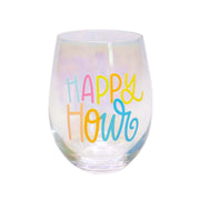 Wine Glass - iridescent Happy Hour