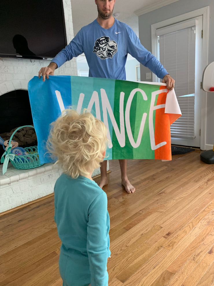 Beach Towel - Custom Name Personalized (6 Colorways)