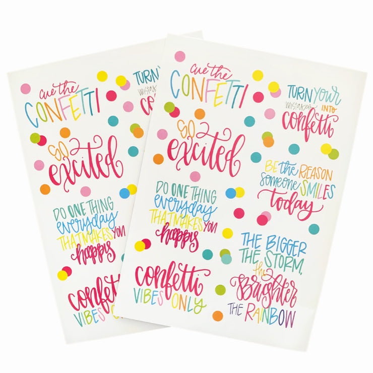 Sticker Set - Confetti Vibes