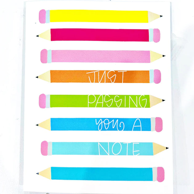 Note Card - Passing Notes Pencil – All She Wrote Notes