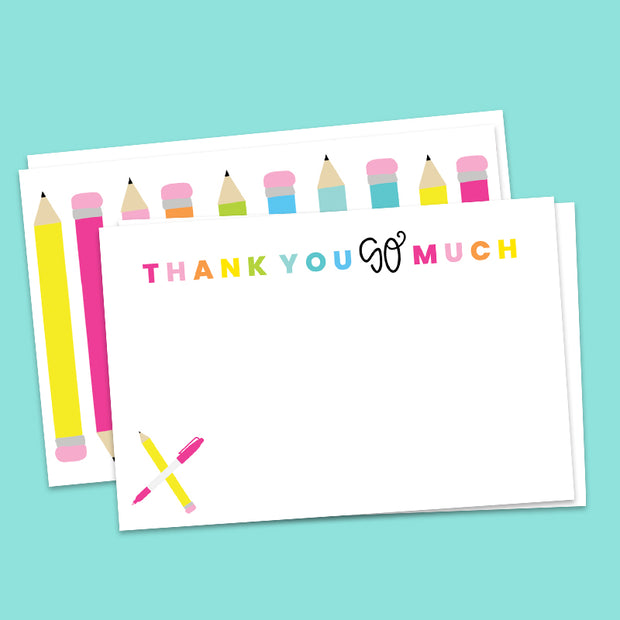 Flat Note Card Set - Thank you so much