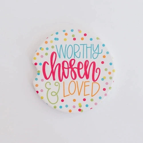 Car Coaster Set - Worthy Chosen and Loved